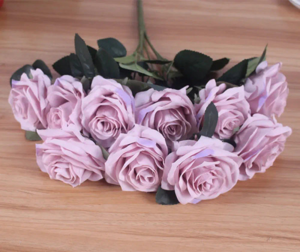 Color: Green - Artificial silk 1 Bunch French Rose Floral Bouquet Fake Flower Arrange Table Daisy W F640-65817277658