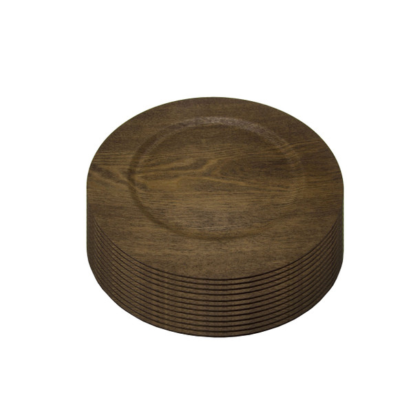 Gibson Home Feri 13" Wooden Skin Luxe Chargers, Set of 12 D970-94798.01