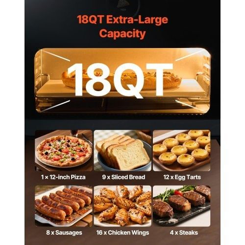 Pizza Oven, 8 Presets Electric Pizza Ovens Air Fry Combo, 12-Inch Indoor Pizza Maker Smart Knob Con E415-DGNKHSDXNCP1RUM2X001V1