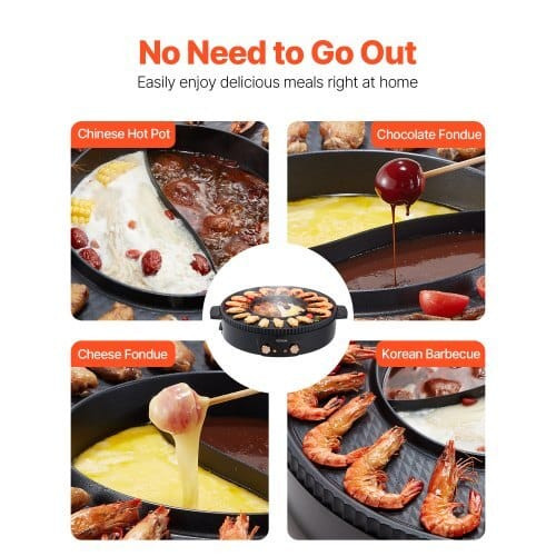 Hot Pot with Grill, 1800W 2-in-1 Electric Smokeless Grill and Hot Pot, Korean BBQ Shabu Shabu Hotpo E415-YXDHGHS1550WPJEZ7V1