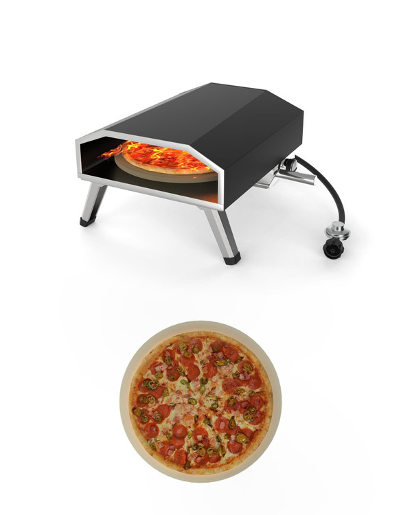 US GARVEE 16inch Gas Outdoor Pizza Oven 8000W  1000°F Automatic Rotating Portable Pizza Maker Pizza K484-PHO_0X9TG7EH_US