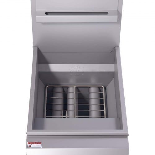 Commercial Deep Fryer, 3-Burner Fryer for Restaurants, Stainless Steel Floor Standing Deep Fryers w E415-SYKRQZG40LBSS30WF001V0