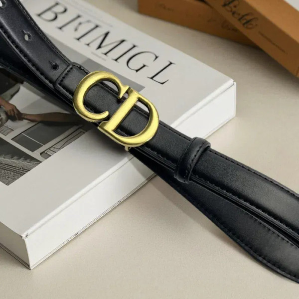 Color: green, Belt Length: 110cm - Composite alloy letter buckle women's genuine leather belt high- F640-12000048472681264
