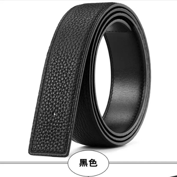 Color: MULTI, Belt Length: 125cm - 3.1cm No Buckle Belt Brand Belt Men High Quality Male Genuine Re F640-12000016390850821