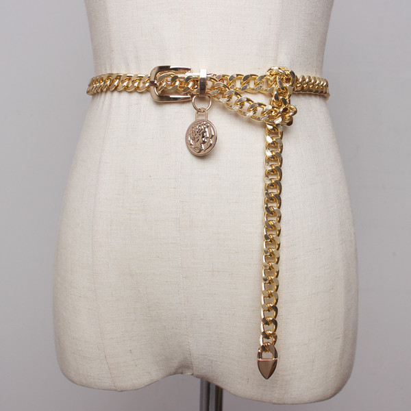 Color: Gold B - Metal chain belt Q119-CJNSFSYD00301-Gold B
