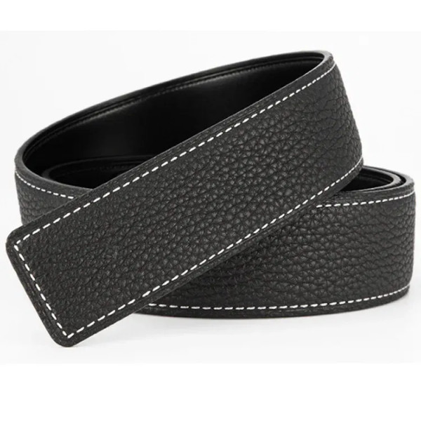 Color: MULTI, Belt Length: 110cm - 3.1cm No Buckle Belt Brand Belt Men High Quality Male Genuine Re F640-12000016390850818