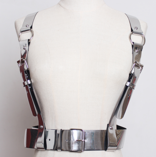 Color: Silver A - Gold mirror pu atmospheric moisture belt belt Q119-CJNSFSYD00116-Silver A