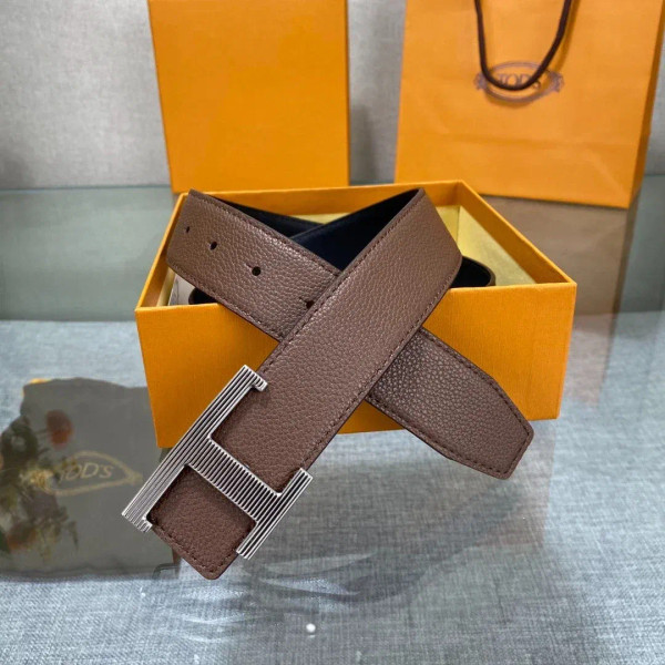 Color: Orange, Belt Length: 105CM - New Style Leather Belt for Men and Women, Classic Cowhide T Buc F640-12000049046043640