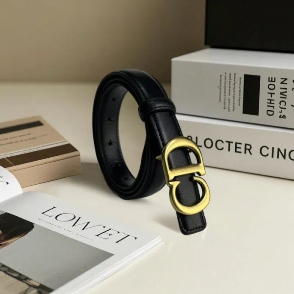 Color: Apricot, Belt Length: 110cm - Composite alloy letter buckle women's genuine leather belt hig F640-12000048472681272