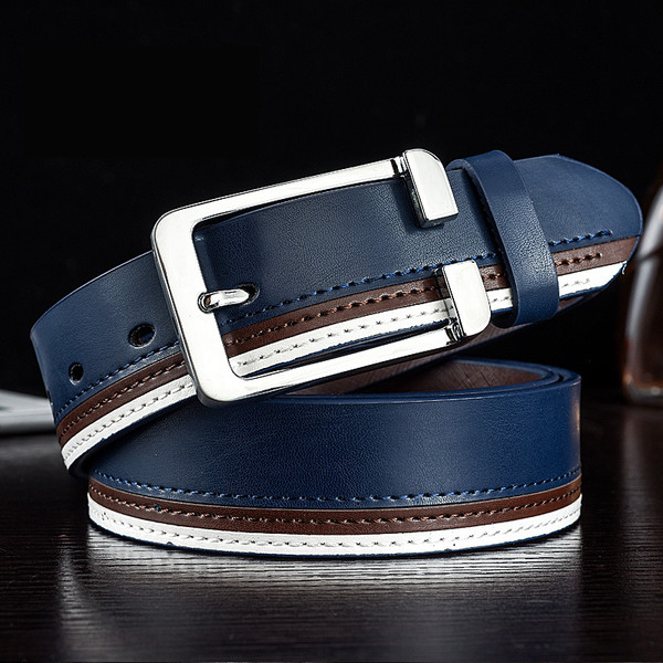 Trendy men's leather white belt Q119-CJNSFJPD00253