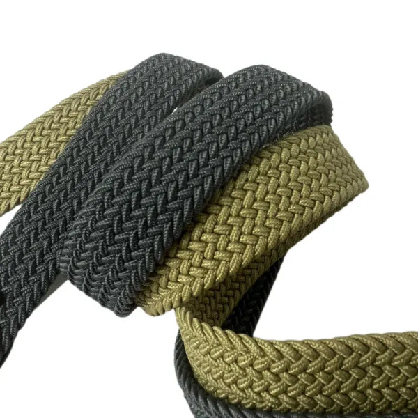 Color: GRAY, Belt Length: 125cm, Ships From: CHINA - Stretch Canvas Leather Belts for Men Female Ca F640-12000036693223255