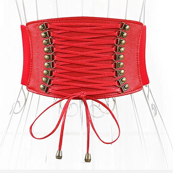 European and American wide Waistband Fashion elastic elastic Fringed Belt Dress rivet Accessories S F640-3256802122477627