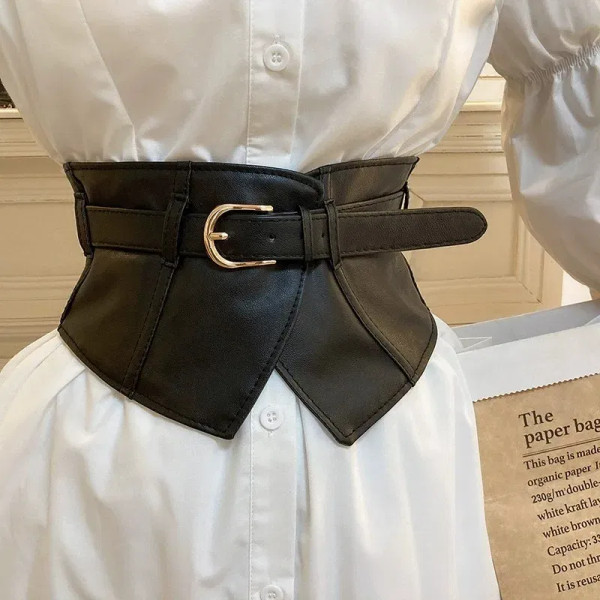 Color: Coffee - Belt women fashion with dress overcoat design elastic elastic elastic belt black ni F640-12000037923495995