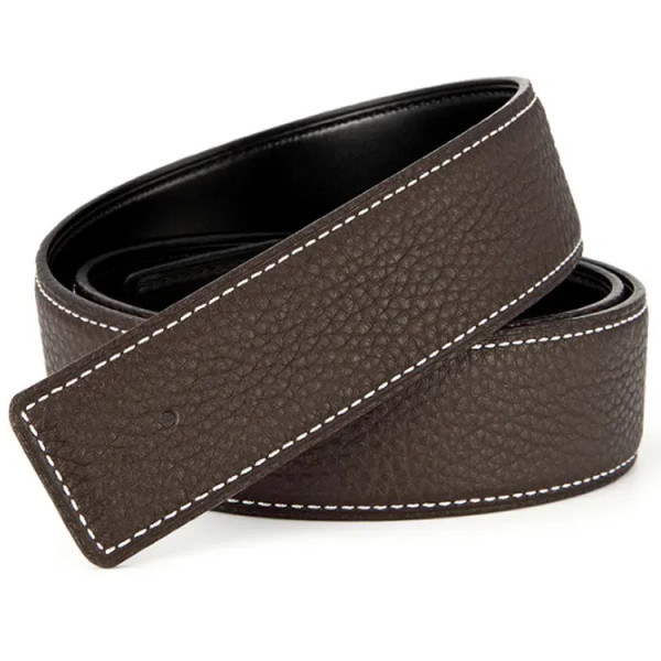Color: MULTI, Belt Length: 120cm - 3.1cm No Buckle Belt Brand Belt Men High Quality Male Genuine Re F640-12000016390850820