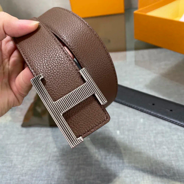 Color: black, Belt Length: 110cm - New Style Leather Belt for Men and Women, Classic Cowhide T Buck F640-12000049046043623