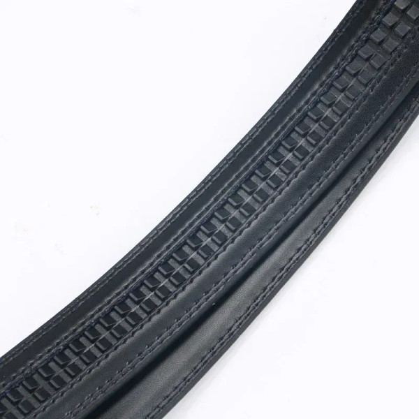 Color: black, Belt Length: 115CM - Men No Buckle 3.5cm Wide 130 140 150 160 170 cm Large Plus Size  F640-12000041232099138