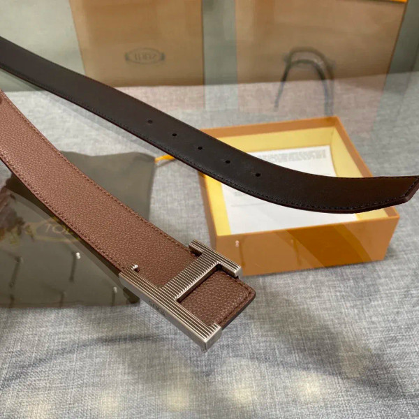 Color: black, Belt Length: 125cm - New Style Leather Belt for Men and Women, Classic Cowhide T Buck F640-12000049046043626