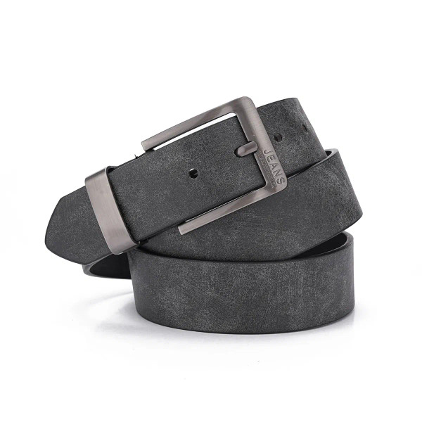 Color: Coffee, Belt Length: 120cm - 1pcs men's multi-color PU needle buckle belt suitable for leisu F640-12000039112194675