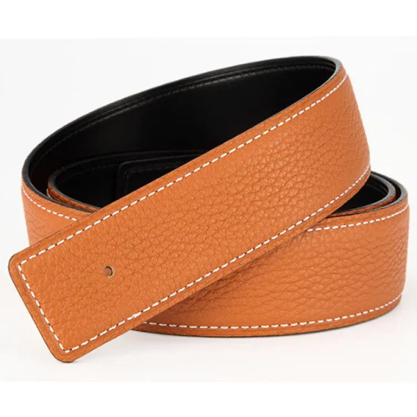 Color: MULTI, Belt Length: 115CM - 3.1cm No Buckle Belt Brand Belt Men High Quality Male Genuine Re F640-12000016390850819