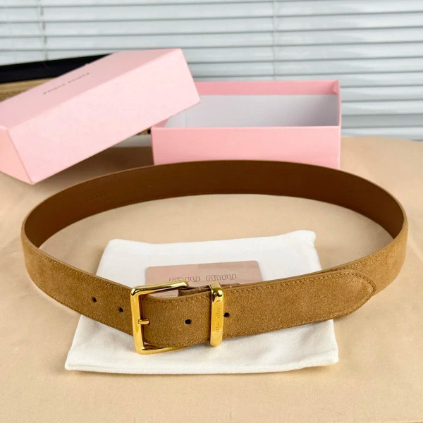 Color: WHITE, Belt Length: 100cm - High-end Gift Simple and Elegant Suede Handmade Belt Metal Buckl F640-12000049103471362