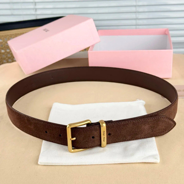 Color: WHITE, Belt Length: 100cm - High-end Gift Simple and Elegant Suede Handmade Belt Metal Buckl F640-12000049103471362