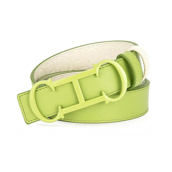 Color: WHITE, Belt Length: 75cm - CILMI HARVILL CHHC New Women's Belt Solid Color Matching Gift Box F640-12000039152971598