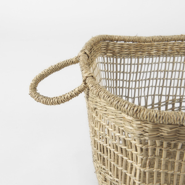 Set Of Two Brown Wicker Storage Baskets N270-392158