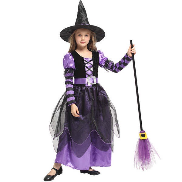 Children's magic witch costume Q119-CJNSSYLY08497