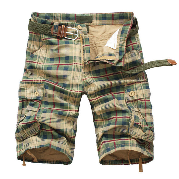 Color: Army yellow, Size: 30 yards - Summer Sports Shorts Men's Five-point Pants Tide Brand Tooling Q119-CJNSXZDK00349-Army yellow-30 yards