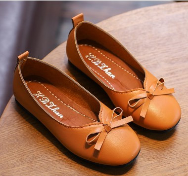 Color: Brown, Size: 26-Skin, style:  - Male and female child shoes baby single shoes Q119-CJWJXDBB00170-Brown-26-Skin