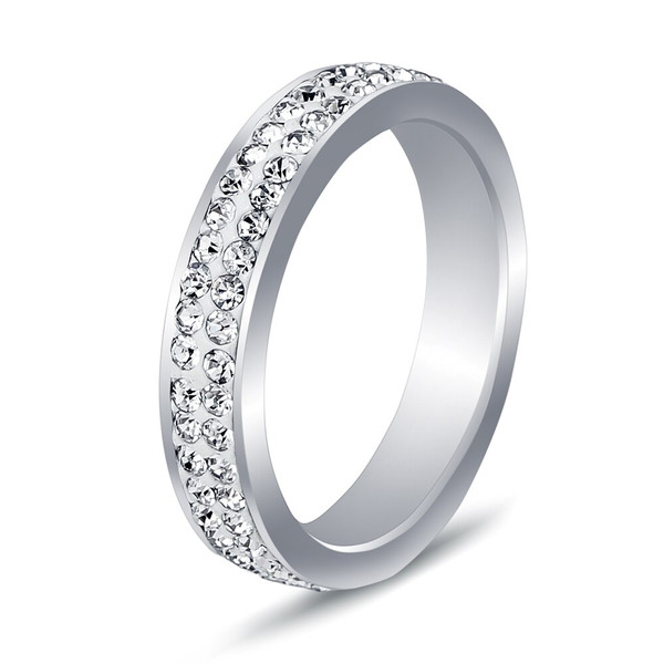 Color: Silver, Size: 7 - Stainless steel ring Q119-CJZBLXLX06951-Silver-7