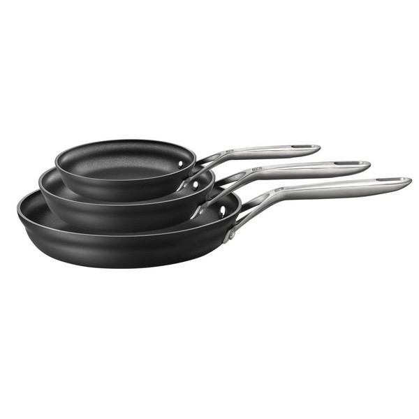Size: 3piece set without cover - Frying Pan Frying Induction Cooker Is Not Available Q119-CJJT167640203CX