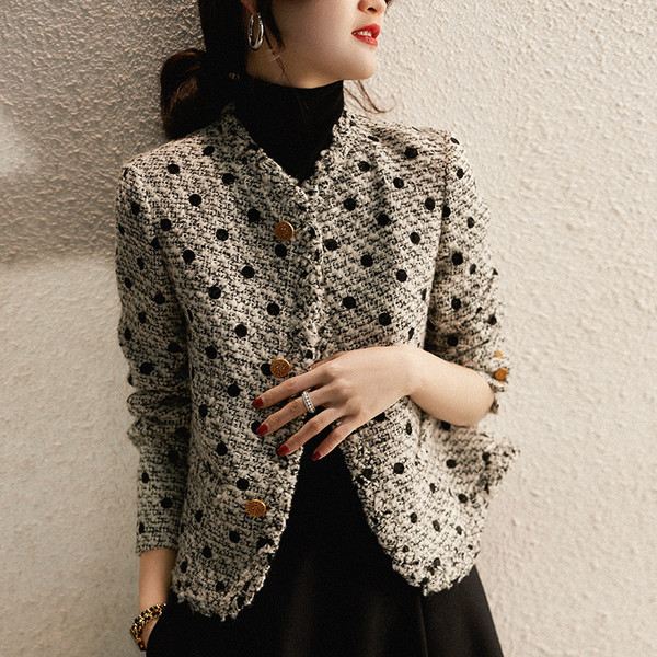 Fashionable Elegant Tweed Coat For Women Q119-CJQB2026977