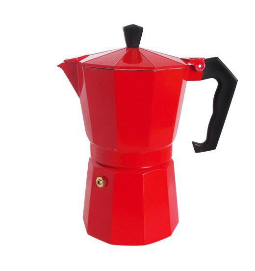 Color: Red, Capacity size: 150ml - Pin Classic Aluminum Mocha Coffee Pot Italian Handmade 3 6 Cup C Q119-CJHS111399107GT