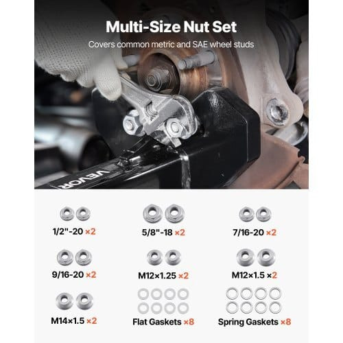 Wheel Bearing Hub Removal Tool Kit, Compatible with All Axle Bolt Hubs 5, 6, 8 Lug Hubs Buster Pull E415-QCLGLBQYXCLTEVP6W001V0