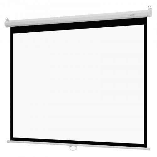 Manual Projector Screen, 72 inch 4:3 4K 1080 HD Retractable Pull Down Projector Screen, Wall Mounte E415-BGSTYPMBGSSDBNL19001V0