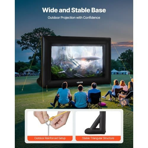 14FT Inflatable Projector Screen, Inflatable Movie Screen Outdoor with 120W Air Blower Projector Sc E415-XCQSTYPMPJS1IEYCK001V1