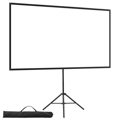 Projector Screen with Stand, 80 Inch 160?° Wide Angle Indoor Outdoor Projection Screen, 16:9 4K HD  E415-ZJSTYPMEKSJZ80OE1001V0