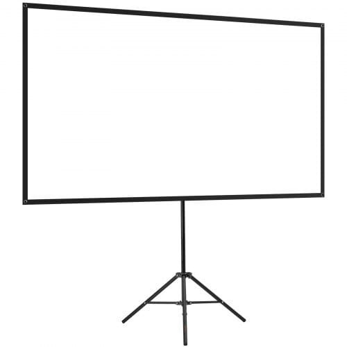 Projector Screen with Stand, 80 Inch 160?° Wide Angle Indoor Outdoor Projection Screen, 16:9 4K HD  E415-ZJSTYPMEKSJZ80OE1001V0