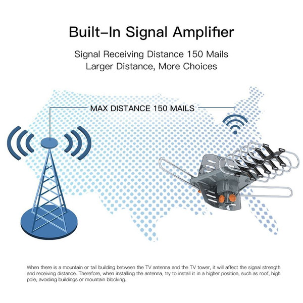 28-36dB 360?° UV Dual-band Outdoor Antenna with Stand Black T575-S0671297149