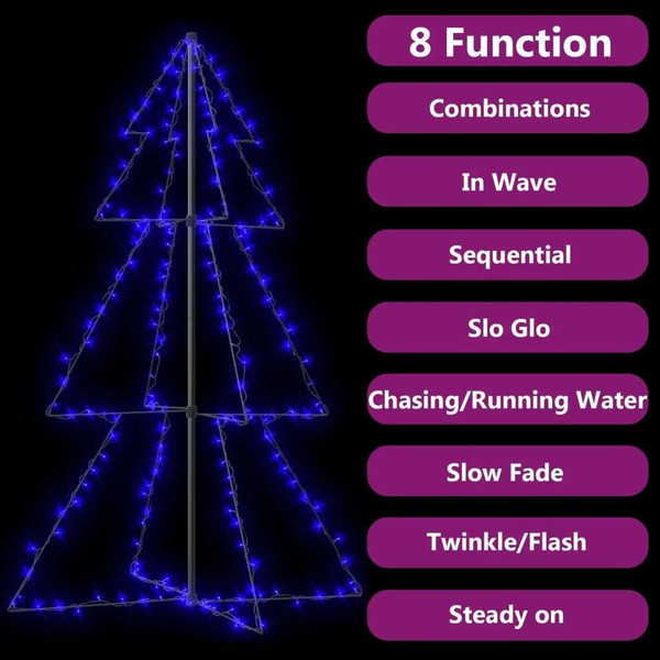 Christmas Cone Tree 200 LEDs Indoor and Outdoor 3x5 ft A949-328577