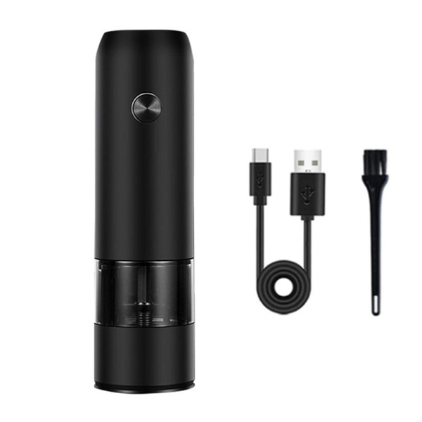 Stainless Steel Usb Rechargeable Electric Pepper Grinder, Led Warm Color Lights 6 Adjustable Thickn K484-FQZDN_N6RY3V99