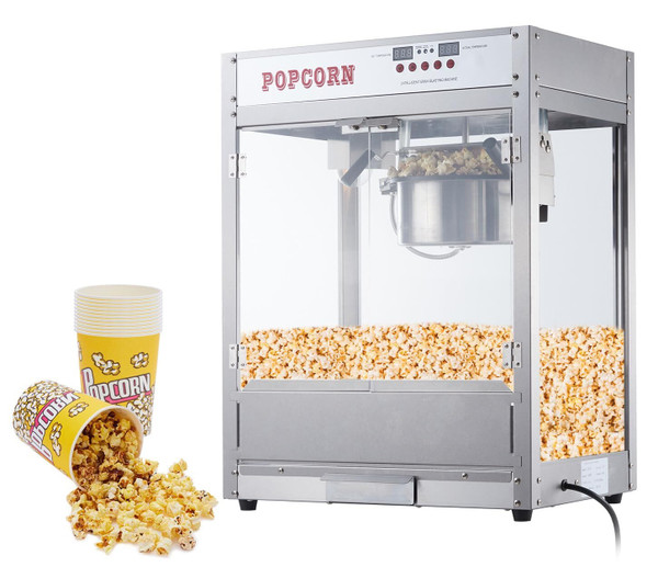 US GARVEE 8 OZ Popcorn Machine Temperature Control Digital Display Popcorn Maker Machine Silver K484-PHO_0YKJHY6J_US