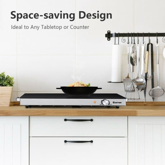 22 x 14 Inch Electric Warming Tray Hot Plate Dish Warmer with Adjustable Temperature B593-KC52906US