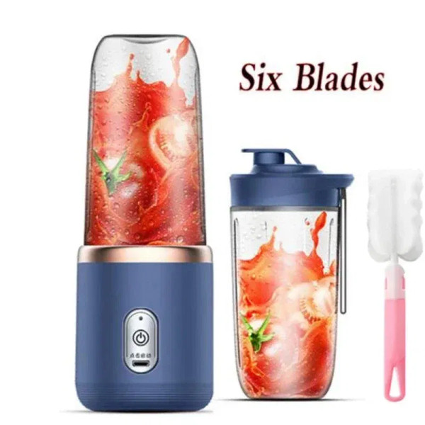 Color: Yellow, Ships From: CHINA - Portable 400ml Mini  Fruit Juicer USBCharging Lemon Orange Fruit F640-12000044321907336