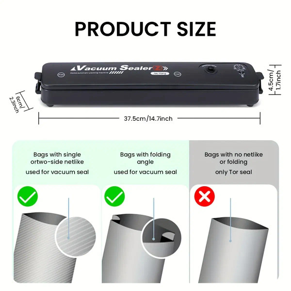 Color: Gold - Electric Vacuum Sealers Food Sealer Machine Foods Fresh Storage Vacuum Sealer Machine F640-12000043134347783