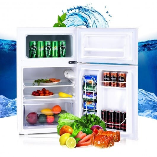 3.2 cu ft. Compact Stainless Steel Refrigerator-White - Color: White D681-EP22672WH