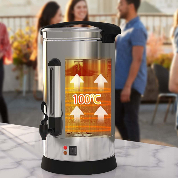 US GARVEE 14L Commercial Coffee Maker 100 Cup Quick Brewing Large Coffee Urn K484-PHO_0X3N9WDG_US