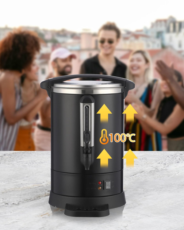 US GARVEE Commercial Coffee Urn Food Grade 304 Stainless Steel Hot Water Urn Hot Drink Dispenser Bl K484-PHO_0ZEJBUOV_US