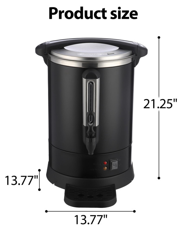 US GARVEE Commercial Coffee Urn Food Grade 304 Stainless Steel Hot Water Urn Hot Drink Dispenser Bl K484-PHO_0ZEJBUOV_US